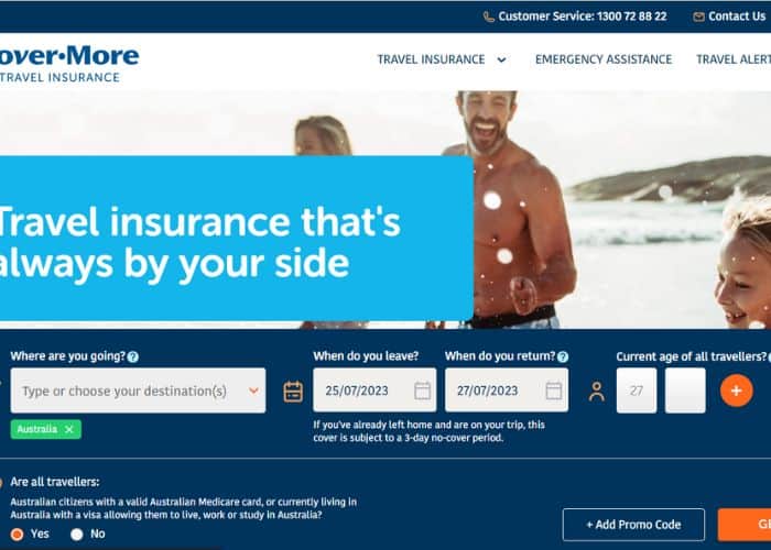 Guide to register Cover More travel insurance Australia - Step 1