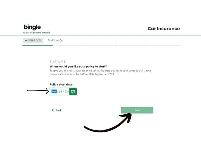 Guide to Register Bingle Car Insurance - Step 4