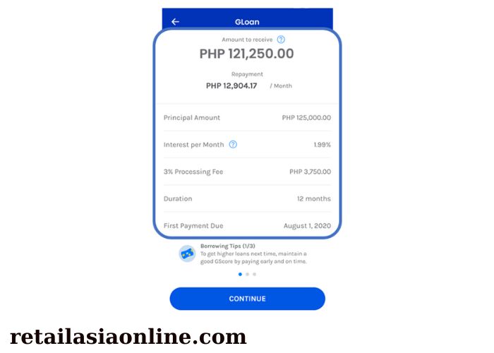 Guide to apply for a GCash loan - Step 5